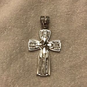 Makers Mark 925 Silver Cross Pendant